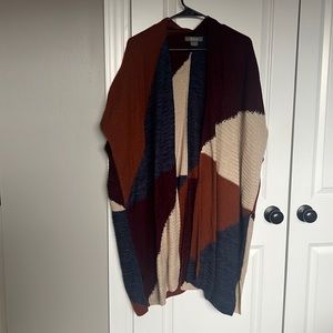 Oversized Natural Reflections color block cardigan SIZE XS/S